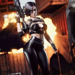 3d black_clothes call_of_duty call_of_duty_black_ops_cold_war explosion helen_park_(cod) noahgraphicz thigh_clothes