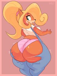 activision anthro behniis big_ass coco_bandicoot crash_(series) furry ripped_clothing tagme torn_clothes torn_clothing