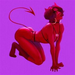 1boy 2021 all_fours back_arch bts crossdressing devil_horns devil_tail evil femboy girly googie harness hell hoop_earrings jeon_jung_kook korean kpop lingerie lvh1331 male male_only real_person sissy stockings tasteful trap