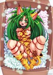 animal_ears anus bondage breasts cham_cham karosu-maker karosumaker nekomimi nipples no_bra nopan samurai_shodown tail