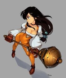 1girls big_breasts breasts cleavage female female_only final_fantasy final_fantasy_ix garnet_til_alexandros_xvii large_breasts optionaltypo solo square_enix