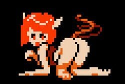 animated ass atlus catgirl gif megami_tensei nekomata nekomata_(megami_tensei) pixel_art saiwai_hiroshi