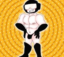 bara black black_boots black_gloves black_underwear boots captain_(tankmen) friday_night_funkin gay gloves homosexual male male_only men muscles newgrounds orange tankmen underwear white_skin