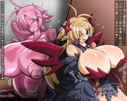 breasts cleavage disgaea disgaea_rpg female gasotaxok huge_breasts large_breasts lucy_(disgaea_rpg) nipples nippon_ichi_software objectification pussy transformation