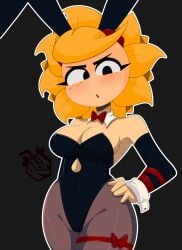angry_face ass breasts bunnysuit female female_only pussy pvz_heroes r_bismut rbismut solar_flare_(pvz)