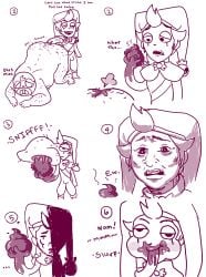 brawl_stars butt_digging chester_(brawl_stars) clown coprophagia digging_up_in_they_ass el_primo_(brawl_stars) fart fetish fisting funny jester joke_art luchador luchador_mask male multiple_boys onomatopoeia poop poop_fetish scat scat_feeding scat_on_face shit smelling text tipslog what wrestler wrestling_outfit wtf