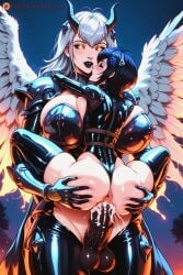 1futa ai_generated carrying cum cum_in_pussy cum_inside dickgirl dustyfutaai equine_penis fantasy female fucked_from_behind furry futa_on_female futanari horn horsecock hotel_transylvania huge_balls huge_cock intersex large_insertion mavis_dracula nun penis sex vaginal_penetration wings