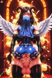 1futa ai_generated carrying cum cum_in_pussy cum_inside dickgirl dustyfutaai equine_penis fantasy female final_fantasy final_fantasy_vii fucked_from_behind furry futa_on_female futanari horn horsecock huge_balls huge_cock intersex large_insertion nun penis sex tifa_lockhart vaginal_penetration wings