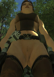 3d bottomless female female_only holstered_pistol holstered_weapon human lara_croft lara_croft_(l.a.u.) pussy solo tagme tomb_raider tomb_raider_(l.a.u.)