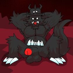 anthro flaccid flaccid_penis kurovil laying_down looking_at_viewer monster penis showing_off soft_penis sprunki sprunksters_(sprunki_mod)