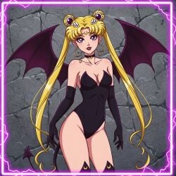 ai_generated bishoujo_senshi_sailor_moon blonde_hair breasts female looking_at_viewer sailor_moon succubus usagi_tsukino wings