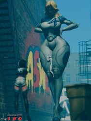 2girls 3d big_ass big_breasts big_thighs breasts bust busty chest curvaceous curvy curvy_figure fantastic_four female giantess hips hourglass_figure huge_ass huge_breasts invisible_woman invisible_woman_(marvel_rivals) jessicagts large_ass large_breasts legs luna_snow luna_snow_(marvel_rivals) macro macro_female marvel marvel_comics marvel_rivals mature mature_female slim_waist sue_richards sue_storm thick thick_hips thick_legs thick_thighs thighs voluptuous waist wide_hips wide_thighs