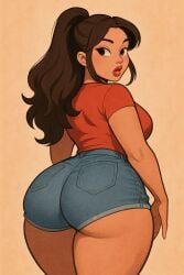 1girls ai_generated ass_focus female female_only latina tagme