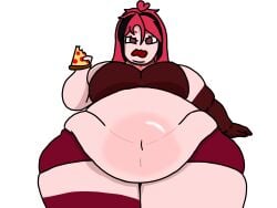 belly big_belly fat_belly feedee feederism feeding front_view gogo_kan vtuber vtuberfanart weight_gain