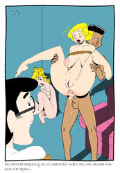 alice_mitchell anal anal_penetration anal_sex blondie blondie_(comic) blondie_bumstead crossover dark-skinned_male dennis_the_menace full_nelson_anal henry_mitchell joe_cobb jump_start lawgick rape restrained sex