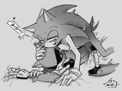 drooling gay male_only metal_sonic pinned sonic_(series) sonic_the_hedgehog sonic_the_hedgehog_(series) sweat yaoi