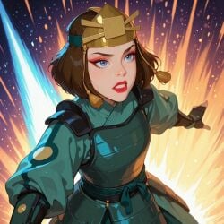1girls ai_generated avatar_the_last_airbender clothed female female_focus female_only suki