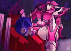 1boy 1girls alien alien_girl big_breasts bra breasts cunnilingus eating_pussy elita_one female licking_pussy machine optimus_prime pink_bra pink_pussy pussy pussy_juice pussy_lick pussy_licking robot robot_girl straight transformers transformers_prime vagina vaginal_juices