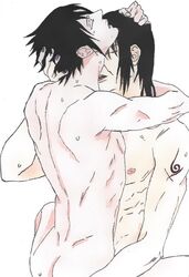 2boys ambiguous_penetration arm_around_neck arm_tattoo ass brothers closed_eyes embracing gay gay_sex hair_grab incest itasasu kiss licking licking_neck long_hair male_penetrated male_penetrating multiple_boys nail_polish naked naruto naruto_(series) naruto_shippuden nipples older_brother older_male pecs sasuita sasuke_uchiha sex sibling_incest sitting sitting_on_person straddling sweat tattoo uchiha_itachi yaoi younger_brother younger_male