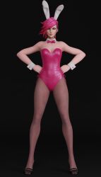 1girls 3d 3d_(artwork) arcane bunny_ears bunny_girl bunnysuit cameltoe daz3d daz_studio female heels league_of_legends legs pin3d pinup pixiv solo thighs vi