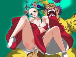 anal capitan_hentai fat_man female kimono komurasaki kozuki_hiyori kurozumi_orochi looking_at_viewer male oiran one_piece partially_clothed socks ugly_bastard ugly_man