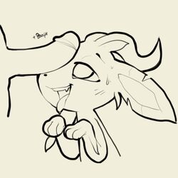 1:1 ambiguous_gender boop disembodied_penis duo eeveelution feral genitals hi_res human humanoid_genitalia humanoid_penis itsunknownanon leafeon looking_at_genitalia looking_at_penis male male/ambiguous mammal monochrome nintendo open_mouth penis penis_on_face pokemon pokemon_(species) simple_background sound_effects tongue tongue_out video_games white_background