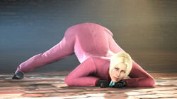 3d akatomasu ass_up blonde_hair blue_eyes clothed clothing female female_only formal formal_wear fully_clothed hi_res iq_(rainbow_six) jack-o_pose leaning_forward leaning_on_elbow looking_at_camera looking_at_viewer necktie pants pose rainbow_six rainbow_six_siege sfw shirt short_hair smiling smirking source_filmmaker suit tie trousers