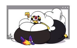 ? ampharos anthro breast_smother breasts dewbber eeveelution female huge_ass huge_breasts larger_female mega_ampharos mega_evolution mob_face nintendo pokémon_(species) pokemon pokemon_(species) size_difference skull_and_crossbones smothering sylveon thick_thighs video_games wide_hips |_|