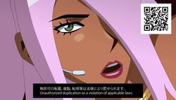 animated dark-skinned_female dialogue dildo dragonaut garnet_maclaine green_eyes japanese_text jyubei lactation masturbation no_sound pink_hair solo tagme topless video