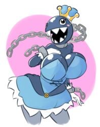 anthro breasts chain_chomp chompette elpatrixf funny giant mario_(series) new_super_mario_bros._u_deluxe