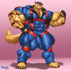 abs anthro_only biceps bodybuilder chance_furlong furry furry_only hyper hyper_balls hyper_genitalia hyper_muscles hyper_penis hyper_testicles male male_focus male_only muscle muscles muscular muscular_anthro muscular_arms muscular_ass muscular_back muscular_legs muscular_male muscular_thighs nipples pecs regnar solo swat_kats veins veiny_penis