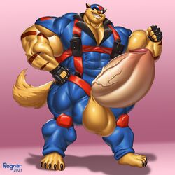 abs anthro_only biceps bodybuilder chance_furlong furry furry_only hyper hyper_balls hyper_genitalia hyper_muscles hyper_penis hyper_testicles male male_focus male_only muscle muscles muscular muscular_anthro muscular_arms muscular_ass muscular_back muscular_legs muscular_male muscular_thighs nipples pecs regnar solo swat_kats veins veiny_penis