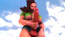 1futa 20s 3d abs animated asymmetrical_hair black_hair blackjr blue_shorts blue_sky bounce bouncing_breasts bouncing_testicles bracelet breasts brown_eyes capcom choker cleavage cloud cornrows cropped_shirt cum curvy day denim ejaculation erection excessive_cum female futa_only futanari green_shirt huge_penis jewelry large_breasts large_testicles laura_matsuda long_hair loop masturbation midriff moaning muscular muscular_futanari open_fly orgasm outdoors penis penis_outside rubbing shiny shiny_skin shirt short_shorts short_sleeves shorts sky solo sound source_filmmaker squishing standing street_fighter street_fighter_v testicles testicles_outside thick_thighs thighs thong toned uncensored underboob video