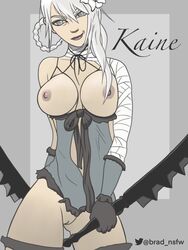 brad_nsfw busty female hourglass_figure kaine_(nier) nier nier_(series) nier_replicant pale_skin tagme white_hair wide_hips