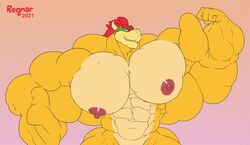 1boy 2021 abs animated anthro_only bara barazoku biceps bodybuilder bowser bowser_day flexing flexing_arms flexing_bicep furry furry_only green_skin horns male male_only mario_(series) muscles muscular muscular_anthro muscular_arms muscular_body muscular_chest muscular_legs muscular_male muscular_pecs muscular_thighs nintendo nipples pecs red_eyes red_hair regnar simple_background solo solo_male spikes standing video yellow_skin