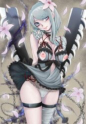 artist_request breasts busty female hourglass_figure kaine_(nier) nier nier_(series) nier_replicant tagme white_hair wide_hips