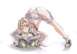 ass_up chascoby jack-o'-lantern jack-o_pose jackochallenge looking_at_viewer mythra posing top-down_bottom-up xenoblade_(series) xenoblade_chronicles_2