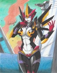 1girls 2021 big_breasts breasts cleavage decepticon female flamewar hasbro pencil_(artwork) ravern_clouk solo solo_female tagme transformers