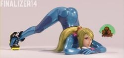 1girls 3d animated ass ass_jiggle ass_shake baby_(metroid) big_ass blonde_hair blue_eyes bodysuit female finalizer14 jack-o_pose jackochallenge latex latex_suit light-skinned_female light_skin metroid metroid_(creature) nautilic nintendo no_sound ponytail samus_aran short_playtime tagme twerking video zero_suit zero_suit_samus