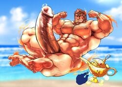 1boy abs arm_hair armpits bara beach biceps big_balls big_penis boner chest_hair erection flexing gay genie genie_lamp hairy hairy_armpits hairy_arms hairy_chest hairy_legs hairy_male hitenmaru housamo hyper hyper_balls hyper_genitalia hyper_penis hyper_testicles jinn_(tokyo_afterschool_summoners) leg_hair looking_at_viewer male_only manly masculine muscle muscles muscular muscular_arms muscular_legs muscular_male muscular_thighs nipples nude ocean pecs precum precum_drip presenting_penis solo solo_male sweat sweating sweaty tokyo_afterschool_summoners tokyo_houkago_summoners veins veiny_penis yaoi