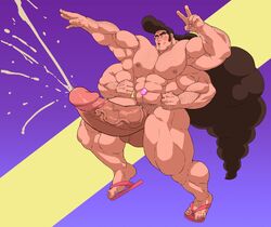 abs bara biceps boner erection hitenmaru hyper hyper_balls hyper_genitalia hyper_penis hyper_testicles male_only muscle muscles muscular muscular_arms muscular_legs muscular_male muscular_thighs nipples nude pecs solo solo_male steg_(steven_universe) steven_universe veins veiny_penis