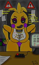 toy chica (fnaf) from five nights at freddy's by six343