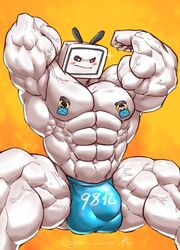 abs biceps furry furry_only hyper hyper_balls hyper_genitalia hyper_penis hyper_testicles kunchafu muscle muscles muscular muscular_anthro muscular_arms muscular_legs muscular_male muscular_thighs nipples pecs robot veins veiny_penis