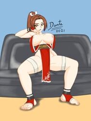 brown_eyes brown_hair busty fatal_fury female female_focus hourglass_figure king_of_fighters kunoichi mai_shiranui ninja snk tagme wide_hips wolfdog_shiranui