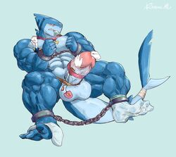 abs biceps furry furry_only hyper hyper_balls hyper_genitalia hyper_penis hyper_testicles kunchafu muscle muscles muscular muscular_anthro muscular_arms muscular_legs muscular_male muscular_thighs nipples pecs veins veiny_penis