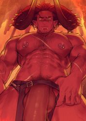 1boy abs armpit_hair bara bara_tiddies bara_tits biceps big_horns big_muscles big_pecs big_penis body_hair demon demon_horns devil dreampipe facial_hair flaccid flaccid_penis frown frowning_at_viewer hairy hairy_armpits hairy_arms hairy_chest hairy_male hairy_thighs hanging_penis happy_trail horns huge_cock huge_penis looking_at_viewer looking_down looking_down_at_viewer low-angle_view male male_chest male_focus male_only manboobs moobs muscle muscles muscular muscular_anthro muscular_arms muscular_male muscular_thighs naked nipple_piercing nipples nude nude_male pecs pectorals penis pink_eyes pov pov_eye_contact presenting presenting_penis pubic_hair red_body red_penis red_skin scar_across_eye scar_on_arm scar_on_chest scar_on_face serious solo solo_focus solo_male standing_over_viewer thick_penis veins veiny_penis worm's-eye_view