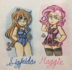 fhs fhsz3r0 fnafhs fnafhs_z3ro fnafhsrule34 freddy_(fnafhs) gender_transformation lingerie maggie_(fnafhs) rule_63 rule_63 sigfrid_(fnafhs)