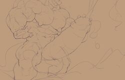 abs biceps cum cum_flood cumming excessive_cum furry furry_only hyper hyper_balls hyper_cum hyper_genitalia hyper_penis hyper_testicles kunchafu male_focus male_only male_solo muscle muscles muscular muscular_anthro muscular_arms muscular_legs muscular_male muscular_thighs nipples pecs sketch solo_male veins veiny_penis