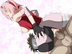 1boy 1girls ass female human male naruto sakura_haruno sex straight tagme teacher_and_student yamato_(naruto)