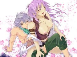 1boy 1girls eclair_farron female final_fantasy final_fantasy_xiii hope_estheim male purple_hair tagme